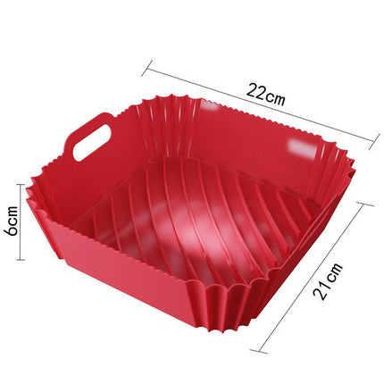 Air Fryer Silicone Liners, Reusable Air Fryer Silicone Pot, Easy Cleaning Silicone Basket