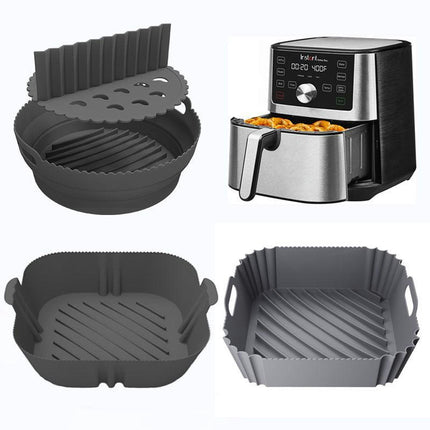 Air Fryer Silicone Liners, Reusable Air Fryer Silicone Pot, Easy Cleaning Silicone Basket