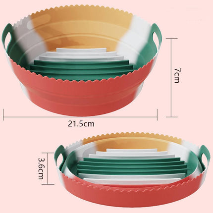 Air Fryer Silicone Liners, Reusable Air Fryer Silicone Pot, Easy Cleaning Silicone Basket