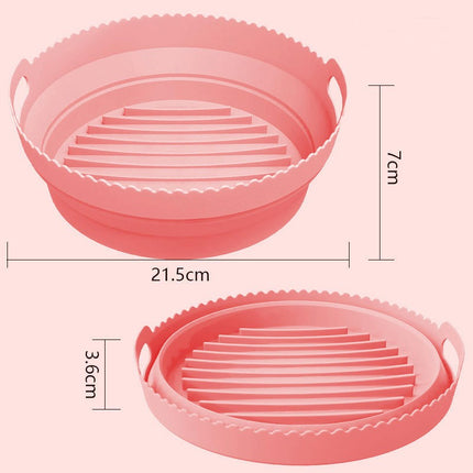 Air Fryer Silicone Liners, Reusable Air Fryer Silicone Pot, Easy Cleaning Silicone Basket