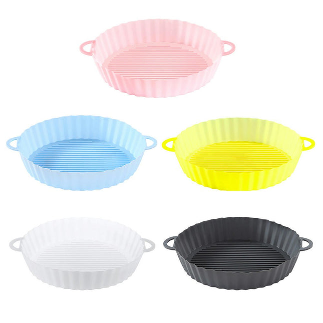 Air Fryer Silicone Pot - Easy Cleaning Silicone Air Fryer Reusable Liners