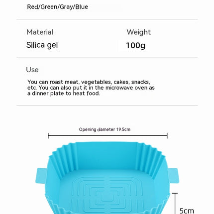 Air Fryer Silicone Pot - Easy Cleaning Silicone Air Fryer Reusable Liners
