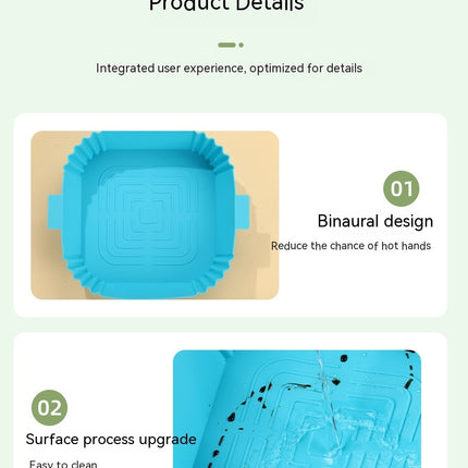 Air Fryer Silicone Pot - Easy Cleaning Silicone Air Fryer Reusable Liners