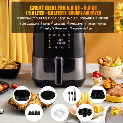 8 Inch Square Air Fryer Accessories, Compatible withCOSORI Gowise US and Other Air Fryer