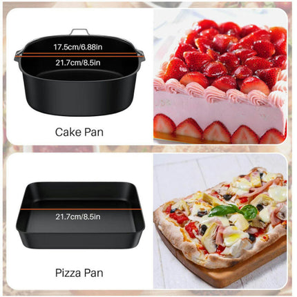 Square Air Fryer Accessories, Set of 7 Fit for COSORI Air Fryers, Including Cake Bucket Grill etc