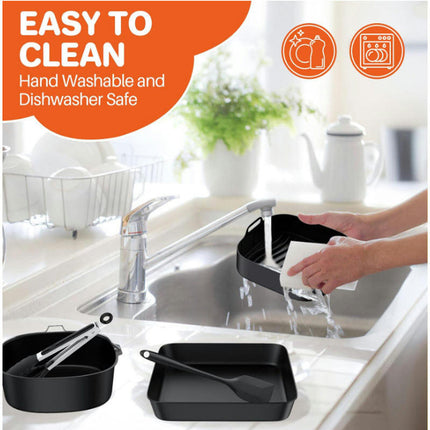 Square Air Fryer Accessories, Set of 7 Fit for COSORI Air Fryers, Including Cake Bucket Grill etc