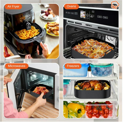 Square Air Fryer Accessories, Set of 7 Fit for COSORI Air Fryers, Including Cake Bucket Grill etc