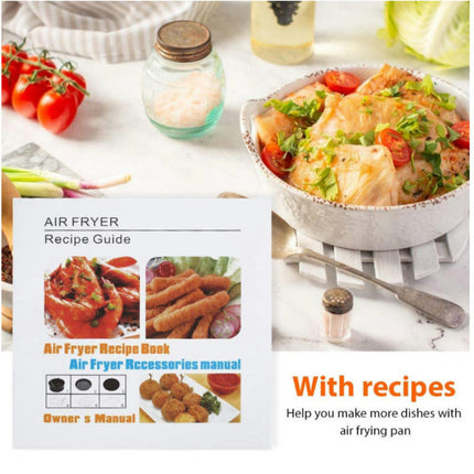 Air Fryer Accessories, Set of 13 Fit for 4.0-5.8QT Air Fryer with Cake & Pizza Pan, Metal Holder, etc