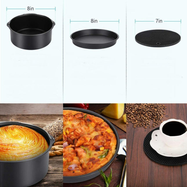 Air Fryer Accessories 11PCS Fit all 5.3QT-5.8QT Power Deep Hot Air Fryer