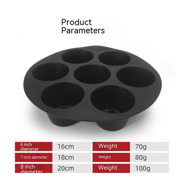 Silicone Muffin Pan Cupcake Tray - for Baking Cupcake Mold for 3.5-5.8L Air Fryer Accessories