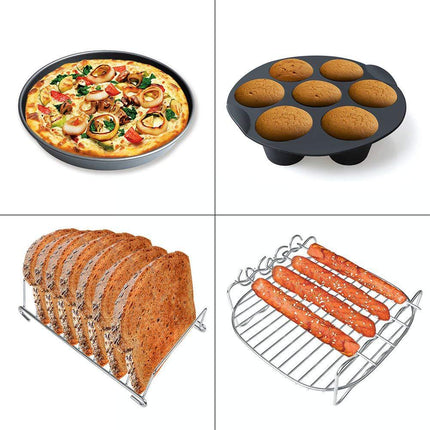 Silicone Muffin Pan Cupcake Tray - for Baking Cupcake Mold for 3.5-5.8L Air Fryer Accessories