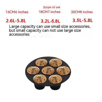 Silicone Muffin Pan Cupcake Tray - for Baking Cupcake Mold for 3.5-5.8L Air Fryer Accessories