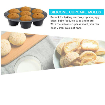 Air Fryer Accessories Set of 7 with 8 Inch Pizza Pan, Cake Barrel for 3.5Qt-5.8Qt Air Fryer