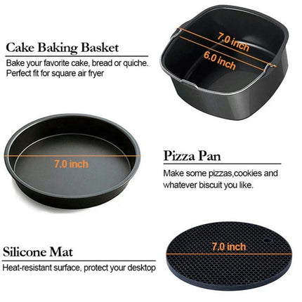 Air Fryer Accessories,7inch Square Air Fryer Accessories,fit for Ninja Air Fryers Set
