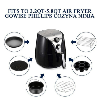 8 inch Air Fryer Accessories, Compatiblefor 5.2 QT-5.8 QT and Larger Size Air Fryer and Pressure Cooker
