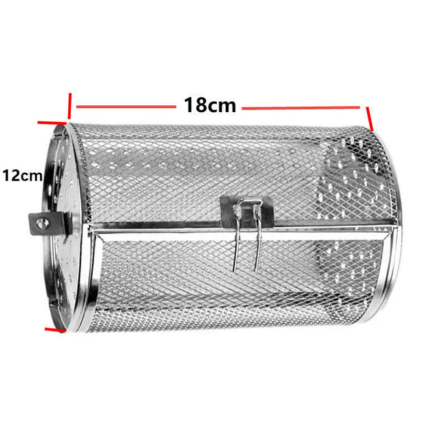 BBQ Grill Roaster,Stainless Steel Grilled Cage,BBQ Rolling Grill Basket for Vegetables