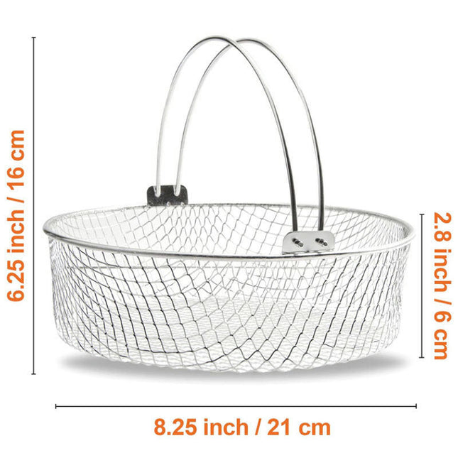 Ninja Air Fryer Basket, Oven Steamer Basket Stainless Steel Mesh Basket for Air Fryer