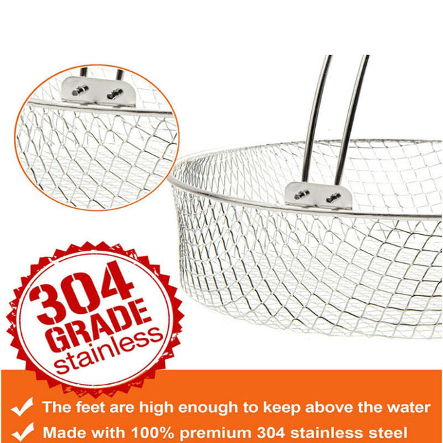 Ninja Air Fryer Basket, Oven Steamer Basket Stainless Steel Mesh Basket for Air Fryer