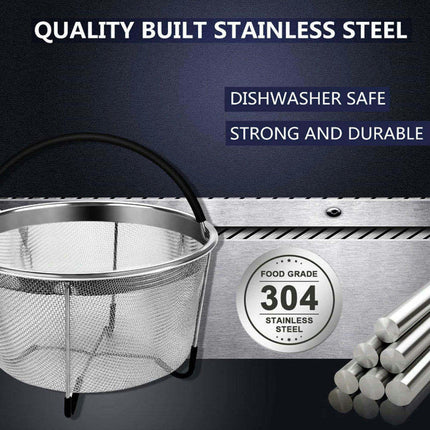 Instant Pot Steamer Basket Accessories Stainless Steel Strainer and Insert fits Pressure Cookers for Ninja