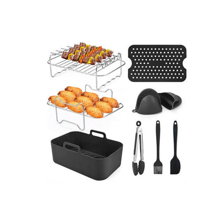 Dual Basket Air Fryer Accessories, Set of 8 Fit for Ninja Dual Air Fryer DZ201, DZ401 Dual Zone Air Fryers Rack