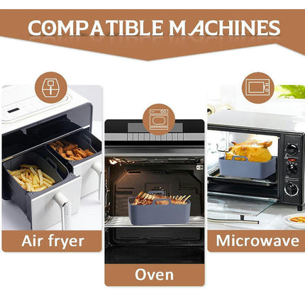 Dual Basket Air Fryer Accessories, Set of Fit for Ninja Dual Air Fryer