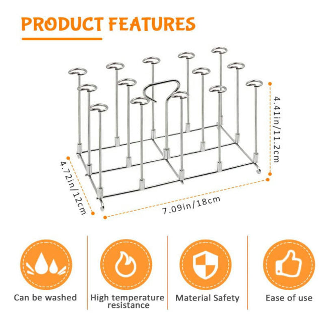 Air Fryer Grill Rack, Easy Clean Air Fryer Skewer Rack for Ninja DZ201/DZ401 Foodi