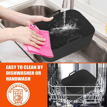 Dual Basket Air Fryer Accessories Fit for Ninja Dual Zone Air Fryers, Including Skewer Stand, Silicone Liner