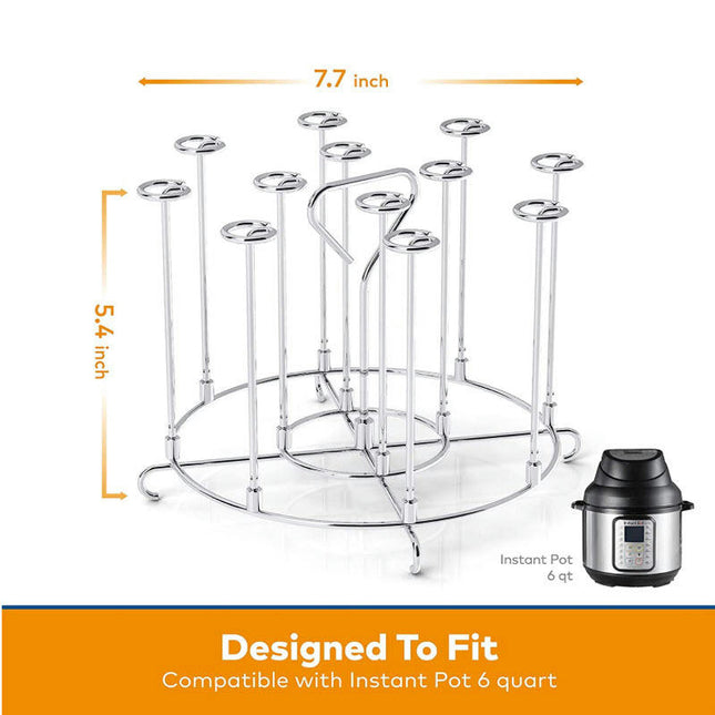 Stainless Steel Skewers Rack Holder Compatible with  Pressure Cookers and for Ninja Foodi