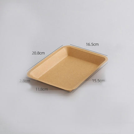 Paper Food Boats, Kraft Food Tray, Disposable Brown Paperboard Serving Basket