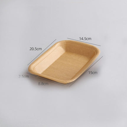 Paper Food Boats, Kraft Food Tray, Disposable Brown Paperboard Serving Basket