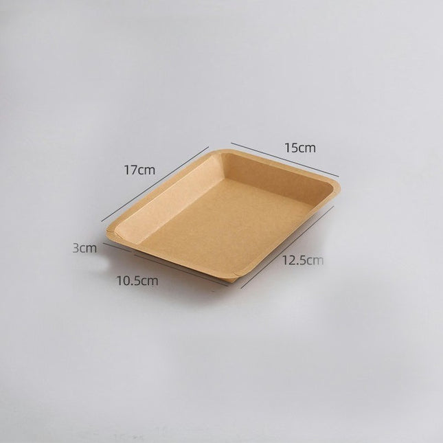 Paper Food Boats, Kraft Food Tray, Disposable Brown Paperboard Serving Basket