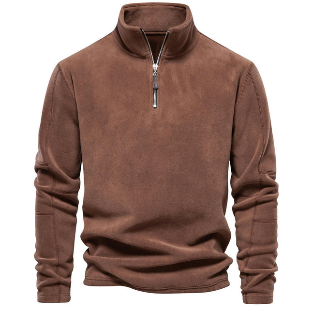 Men's Recycled Wool Warm Comfort Half-Zip Breathable Sweatshirt - Perfect for Winter Camping, Outdoors and Hiking