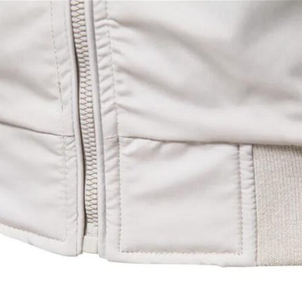 Men's Stand-up Jacket Lightweight Casual with Snap Button Collar Full Zip Jacket