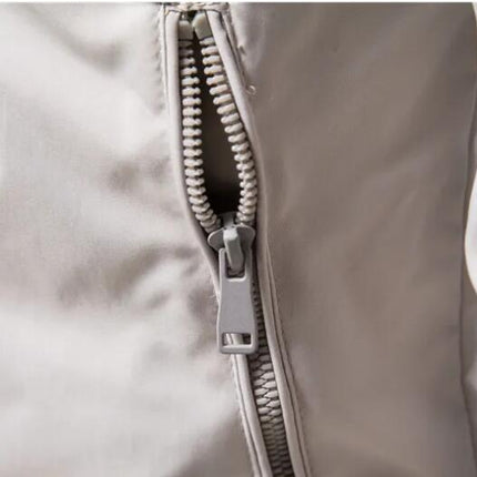 Men's Stand-up Jacket Lightweight Casual with Snap Button Collar Full Zip Jacket