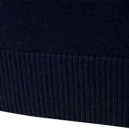 Men's Casual Winter Warm Sweater Long Sleeve 1/4 Zip Jumper Turtleneck Knitted Pullover Sweater for Work