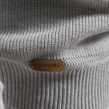 Men's Jumpers 1/4 Zip Tops Winter Warm Knit Neck Jumper Long Sleeve Soft Cozy Pullover Sweaters