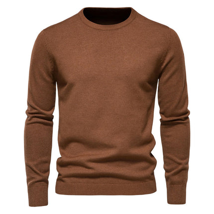 Men's Crew Neck Sweater Slim Fit Lightweight Sweatshirts Knitted Pullover for Casual Or Dressy Wear