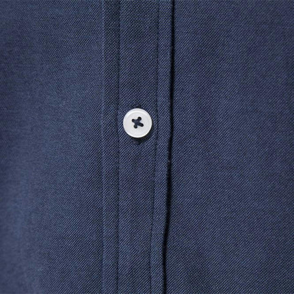 Men's Long Sleeve Dress Shirt Solid Color Slim Casual Business Formal Button Down Shirt