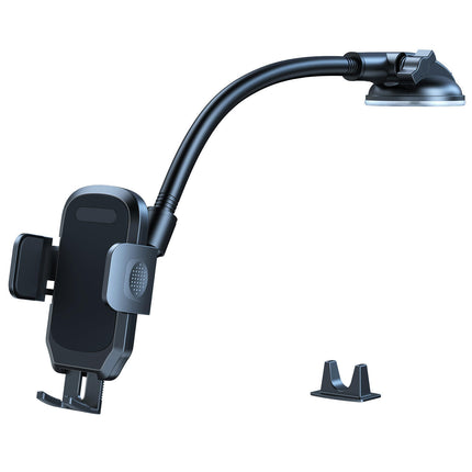 Car Phone Holder Mount, Long Arm Dashboard Windshield Phone Holder Strong Suction Cup Car Mount
