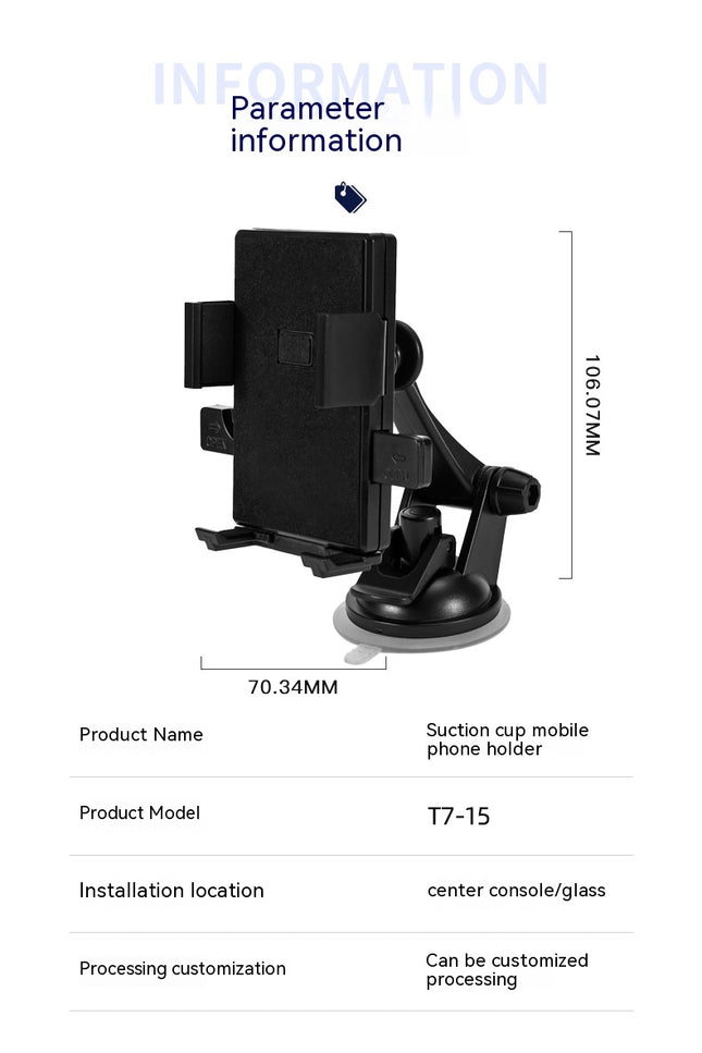 Phone Mount Car, Universal for Car Dashboard And Windshield Suction Cup Cell Phone Holder For Car