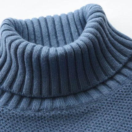 Men's Jumpers Turtle Neck Ribbed Knitted Jumper Long Sleeved Causal Slim Fit Sweater Pullover