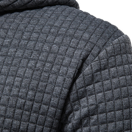 Men's Pullover Hoodie Long Sleeve Casual Square Pattern Sweatshirt