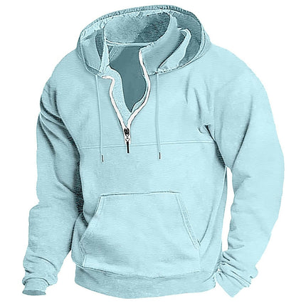 Men's 1/4 Zip Pullover Hoodie Sweatshirt Soft with Kangaroo Pocket
