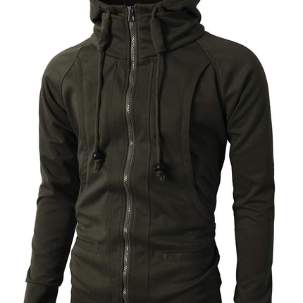 Men's Sweatshirt Full Zip Up Fashion Hoodie Casual Sweatshirt