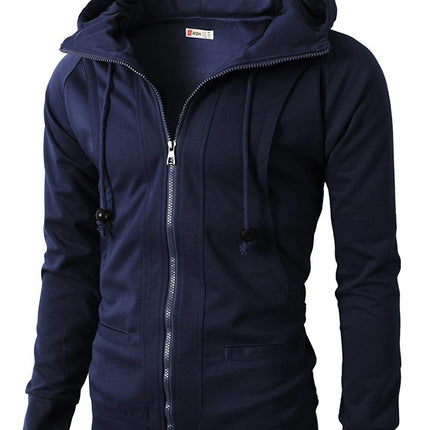 Men's Sweatshirt Full Zip Up Fashion Hoodie Casual Sweatshirt