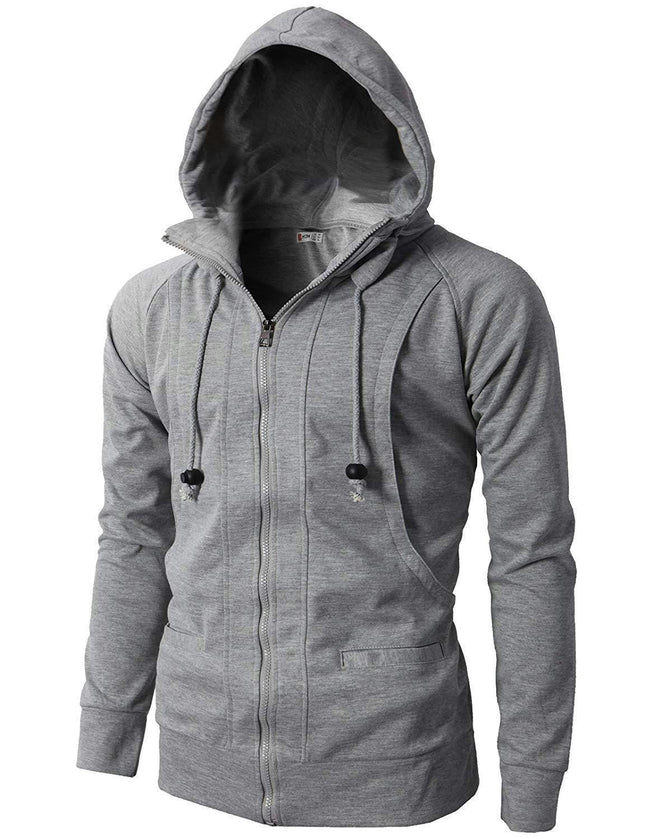 Men's Sweatshirt Full Zip Up Fashion Hoodie Casual Sweatshirt