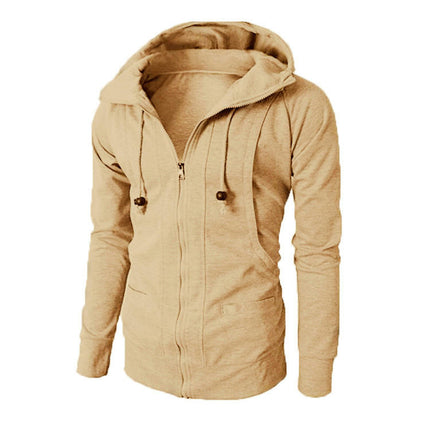 Men's Sweatshirt Full Zip Up Fashion Hoodie Casual Sweatshirt