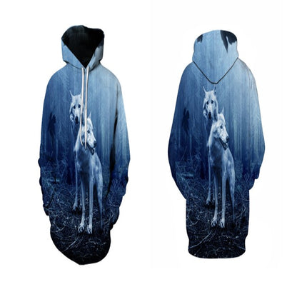 Men's Athletic 3D Animal Printed Hoodies Sweatshirts