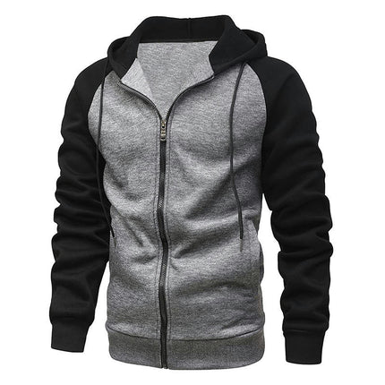 Men's Zipper Hoodie Casual Long Sleeve Full Zip Sweatshirt