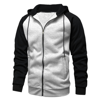 Men's Zipper Hoodie Casual Long Sleeve Full Zip Sweatshirt